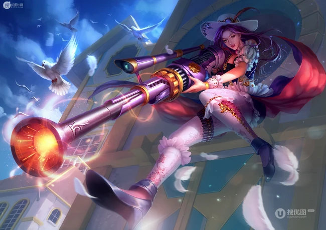 LOL皮城女警凯瑟琳，英雄联盟ADC人物凯瑟琳精选插画图集