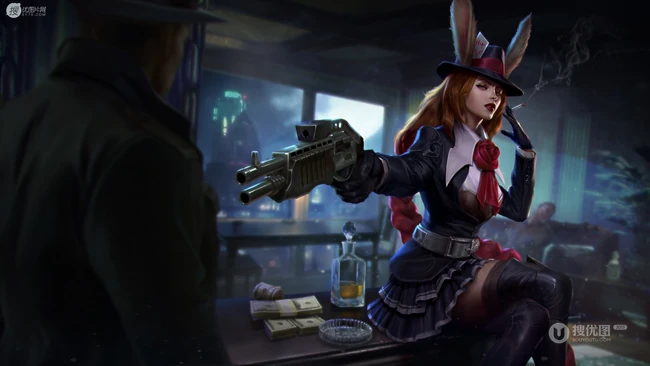 LOL皮城女警凯瑟琳，英雄联盟ADC人物凯瑟琳精选插画图集