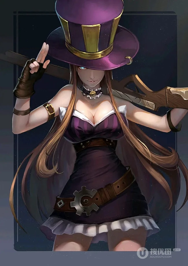 LOL皮城女警凯瑟琳，英雄联盟ADC人物凯瑟琳精选插画图集