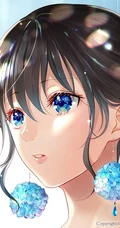 戴耳环，耳钉的美丽时尚动漫少女插画图集