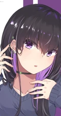 戴耳环，耳钉的美丽时尚动漫少女插画图集