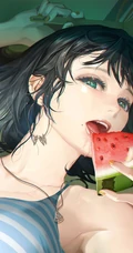 戴耳环，耳钉的美丽时尚动漫少女插画图集