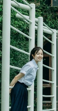 李兰迪清新甜美校服校园旧照