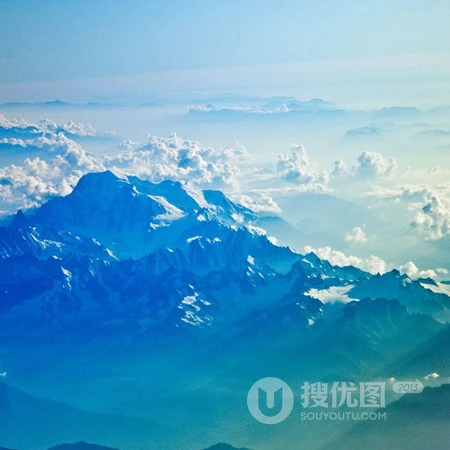 唯美好看的雪山，冰河，山脉等风景头像图片