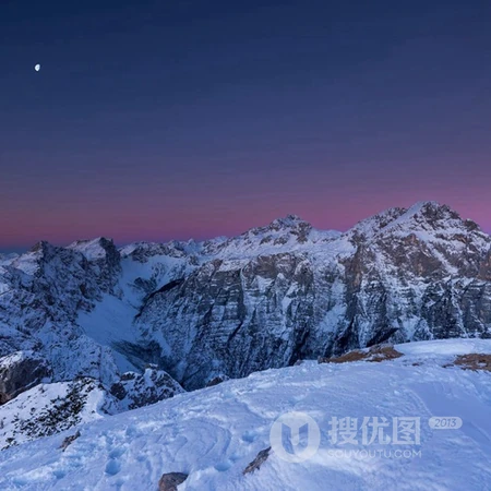 唯美好看的雪山，冰河，山脉等风景头像图片