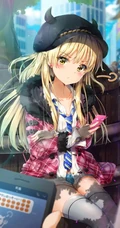 二次元动漫少女气质超短裙，以及可爱双马尾装扮感插画图片集
