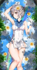 二次元动漫少女气质超短裙，以及可爱双马尾装扮感插画图片集