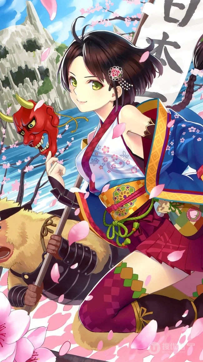让人惊艳的和系动漫女生插画手机壁纸图片