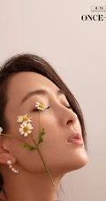 马苏清新淡雅花裙现身户外小树林唯美森系写真图集