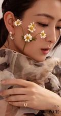 马苏清新淡雅花裙现身户外小树林唯美森系写真图集