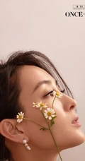 马苏清新淡雅花裙现身户外小树林唯美森系写真图集