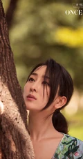 马苏清新淡雅花裙现身户外小树林唯美森系写真图集
