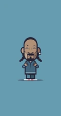 简单线条方方正正创意绘制的世界名人卡通形象手机壁纸