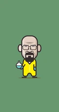 简单线条方方正正创意绘制的世界名人卡通形象手机壁纸