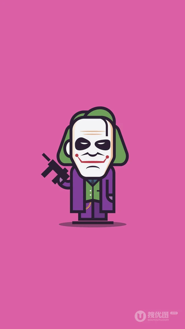 简单线条方方正正创意绘制的世界名人卡通形象手机壁纸