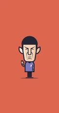 简单线条方方正正创意绘制的世界名人卡通形象手机壁纸