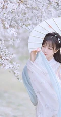 仙气飘飘古装汉服女生梨花树下唯美摄影写真图集