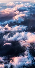 云海风景自然界极光等高清手机壁纸