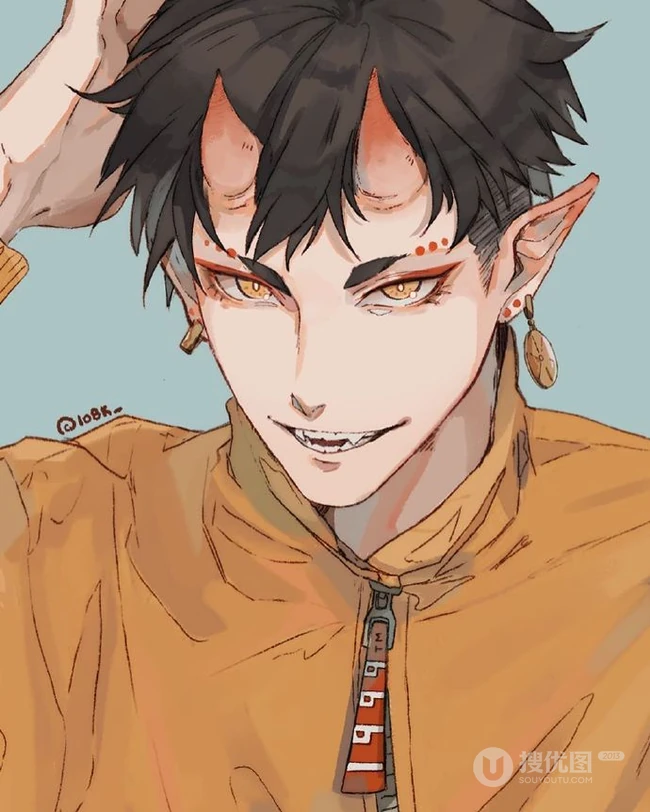 穿着潮流的二次元动漫少年美图，板绘帅气动漫男生，少年人物图集