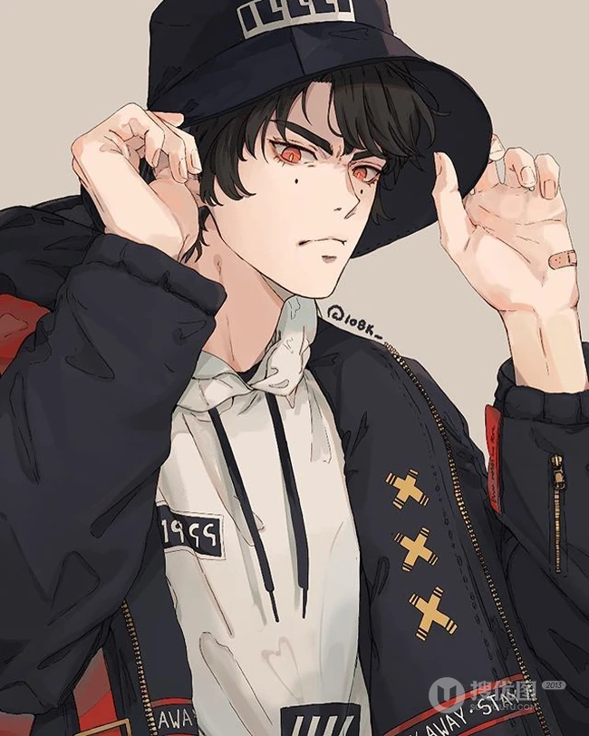 穿着潮流的二次元动漫少年美图，板绘帅气动漫男生，少年人物图集