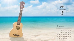 2020年7月日历壁纸，以唯美景物为背景的二十四节气之小暑日历壁纸