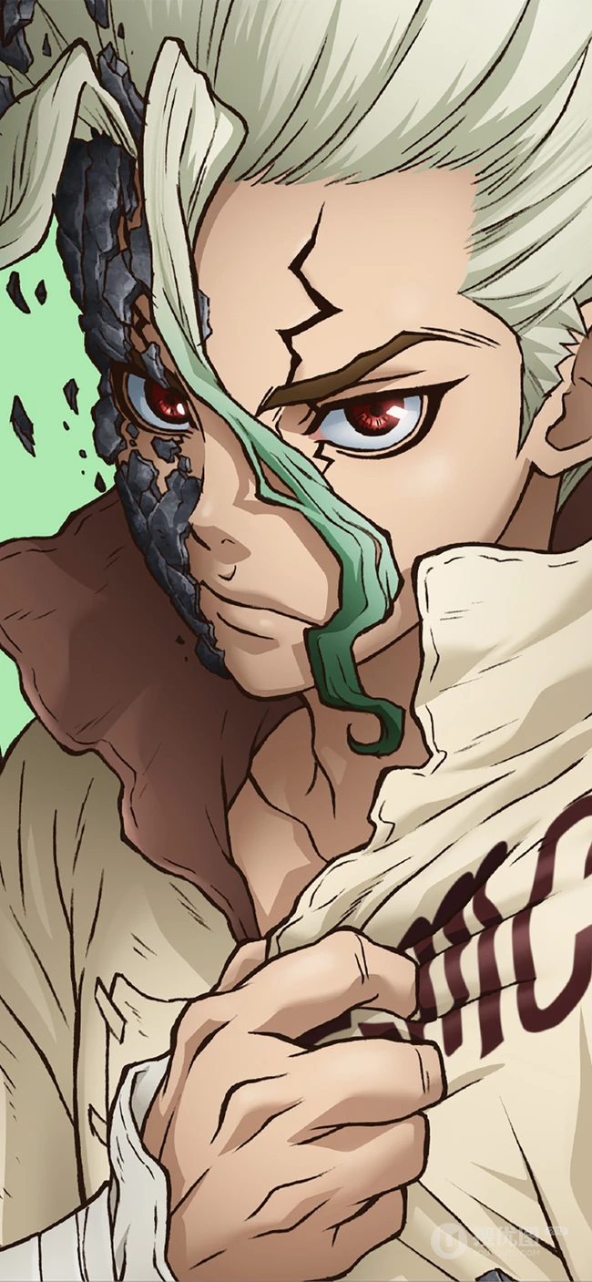稻垣理一郎原作&ldquo;石纪元（Dr.STONE）&rdquo;主角手机壁纸