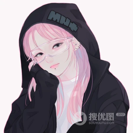 时尚前卫，非常有个性的一组动漫女生头像图片