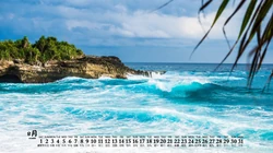 波澜壮阔的海洋，承载着多少人的憧憬？2020年8月海洋日历壁纸图片