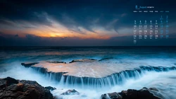 波澜壮阔的海洋，承载着多少人的憧憬？2020年8月海洋日历壁纸图片