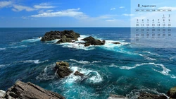 波澜壮阔的海洋，承载着多少人的憧憬？2020年8月海洋日历壁纸图片