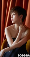 张钧甯清爽气质短发礼裙裙系列高清杂志写真图片