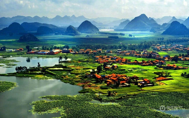 国家AAAA级旅游景区，云南文山州丘北普者黑唯美风光景色图片