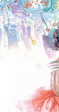 夏日的风铃是不是特别的悦耳？二次元动漫女生和风铃唯美插画图片