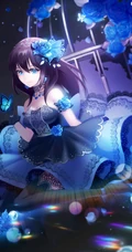 笼中鸟，二次元动漫少女和鸟笼唯美高清插画图片
