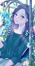 笼中鸟，二次元动漫少女和鸟笼唯美高清插画图片