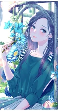 笼中鸟，二次元动漫少女和鸟笼唯美高清插画图片