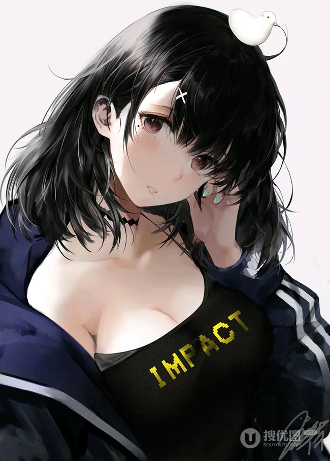 兔耳朵，主题造型，二次元动漫女生紧身死库水，袜装主题造型插画美图