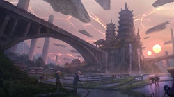 奇幻神奇的大自然风景插画，太有创意了