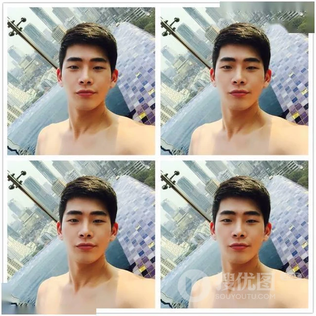 四宫格展现的发型设计与脸型搭配图片，16种帅气好看的男士发型图片参考 第9张