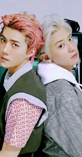 EXO-SC小分队成员朴灿烈、吴世勋回归预告照片，二人同框帅气十足