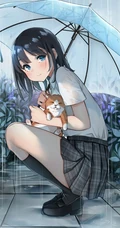 穿乐福鞋的少女，二次元里穿乐福鞋，袜装的动漫女生精选高清图片