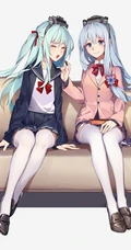 穿乐福鞋的少女，二次元里穿乐福鞋，袜装的动漫女生精选高清图片