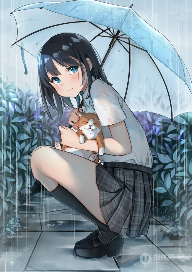 穿乐福鞋的少女，二次元里穿乐福鞋，袜装的动漫女生精选高清图片