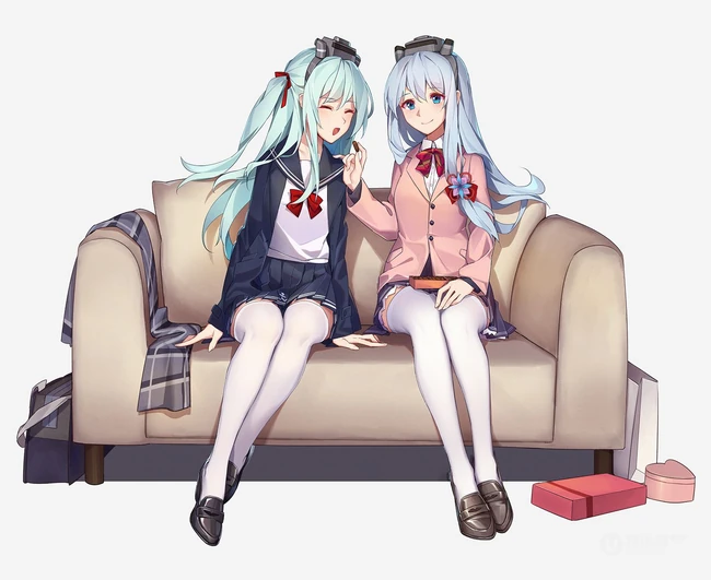 穿乐福鞋的少女，二次元里穿乐福鞋，袜装的动漫女生精选高清图片