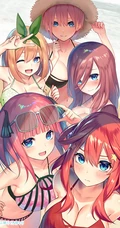 热浪滚滚，来体验下活力十足的二次泳装动漫少女海边插画美图吧