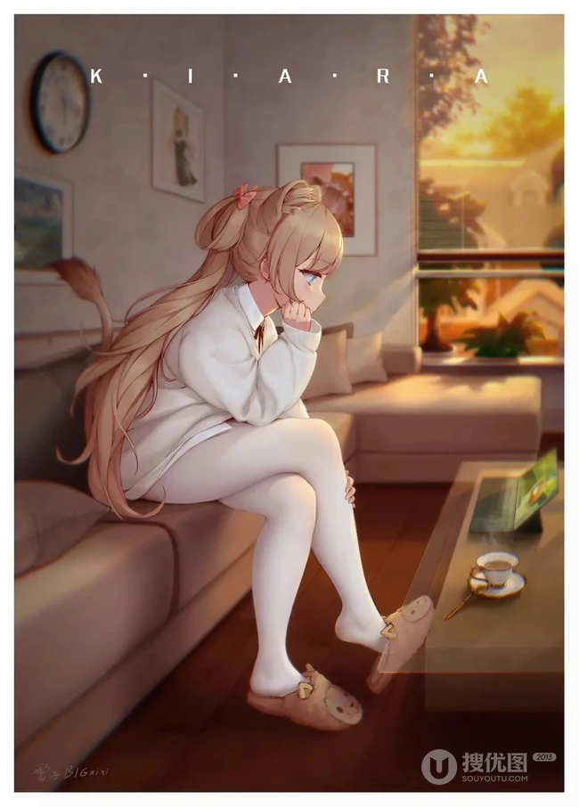 二次元少女穿深袜，白丝同样有韵味，精选深袜白丝动漫女生插画图片集
