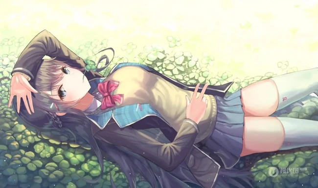 二次元少女穿深袜，白丝同样有韵味，精选深袜白丝动漫女生插画图片集