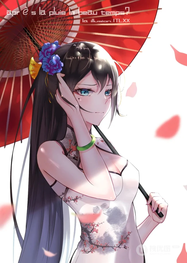 这是什么神仙画风，下巴尖尖的好美！P站画师笔下又飒又美的动漫女生图集