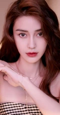 angelababy气质优雅礼裙条纹长裙写真图片