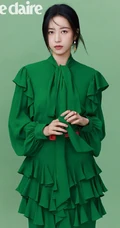 周雨彤多款时尚长裙优美杂志写真图集